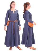 Wilma Wool Indigo Blue – Wool Medieval Viking Women Dress